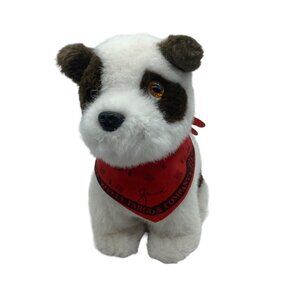 Vtg 1990 Animal Fair Jack Russell Puppy Dog Wells‎ Fargo Stuffed Animal Plush 7"